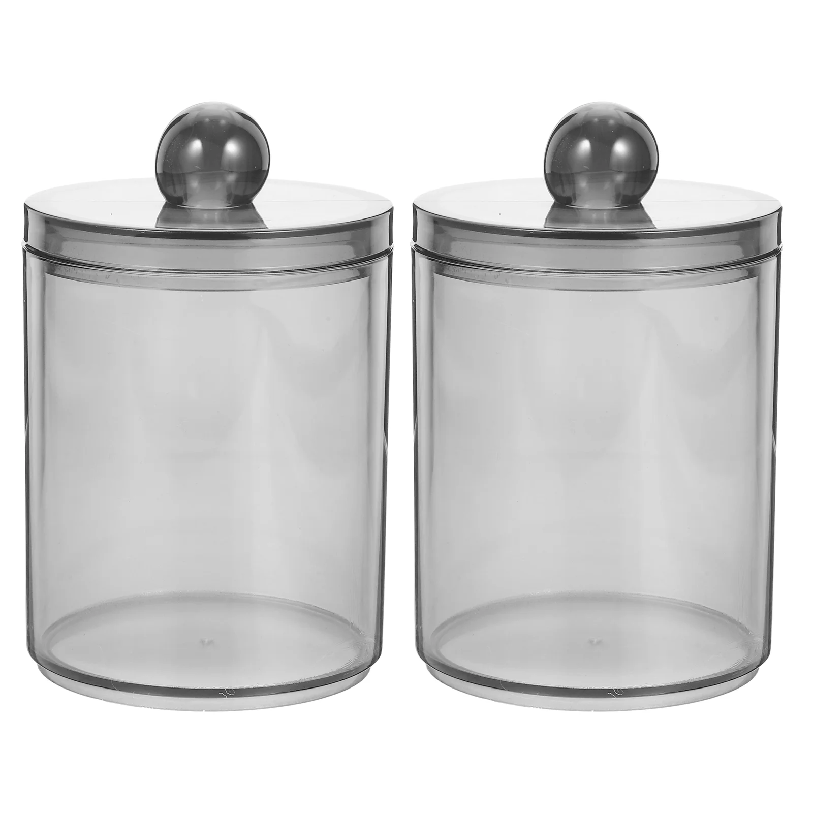 

2 Pcs Bathroom Can Storage Box Makeup Vanity Organizer Cotton Swab Holder Plastic Organization and Container