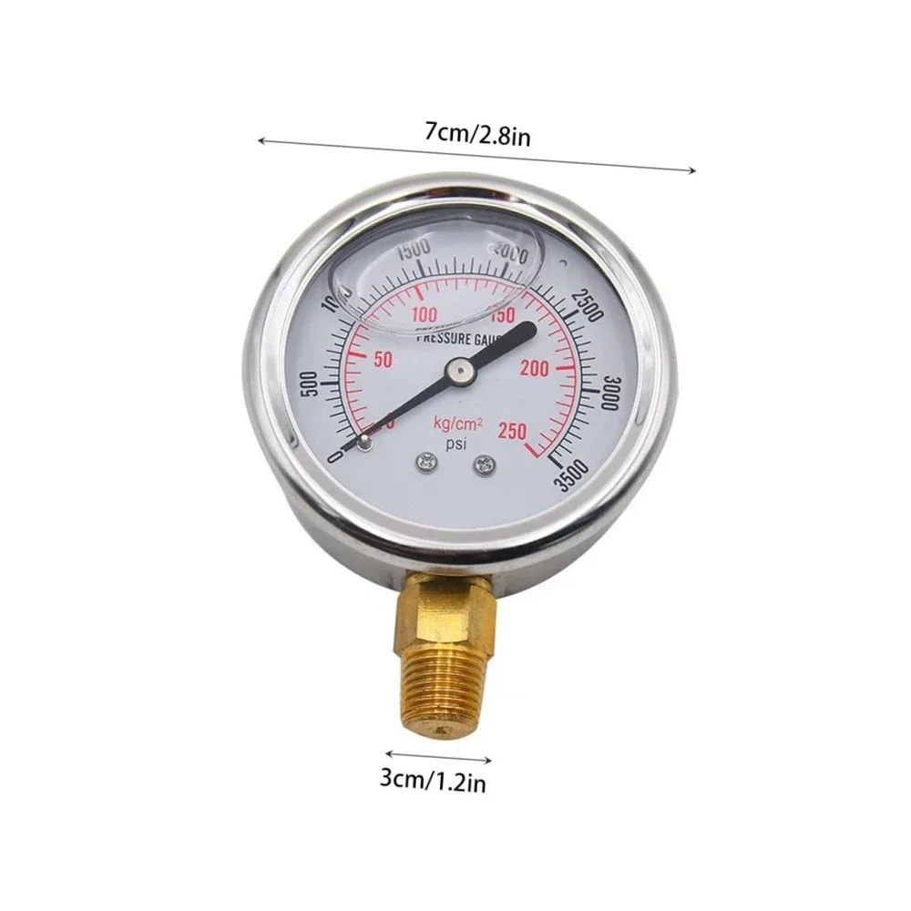 3500 PSI 압력 게이지 다이얼 디지털 압력 진공 마노미터 3/4 NPT 워터 펌프, 공기, 가스, 물, 연료, 액체용