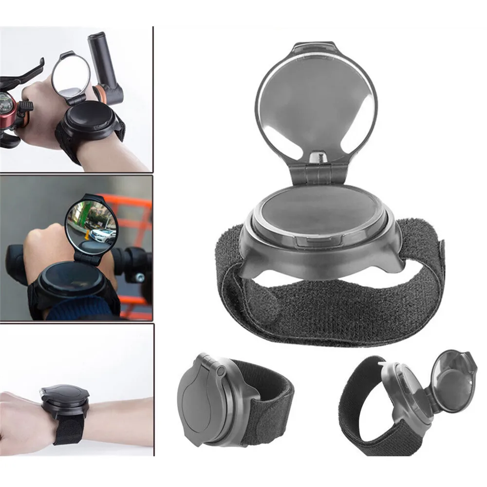 AdjustableArmbandRearviewBicycleMirrorWristBand360DegreesBike