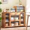 Compact Kitchen Bamboo Cabinet Kichen Set Units Furniture Cabinets Pantry Storage Hutch Alacena Cupboard Unit Metal Gabinet Sink 1