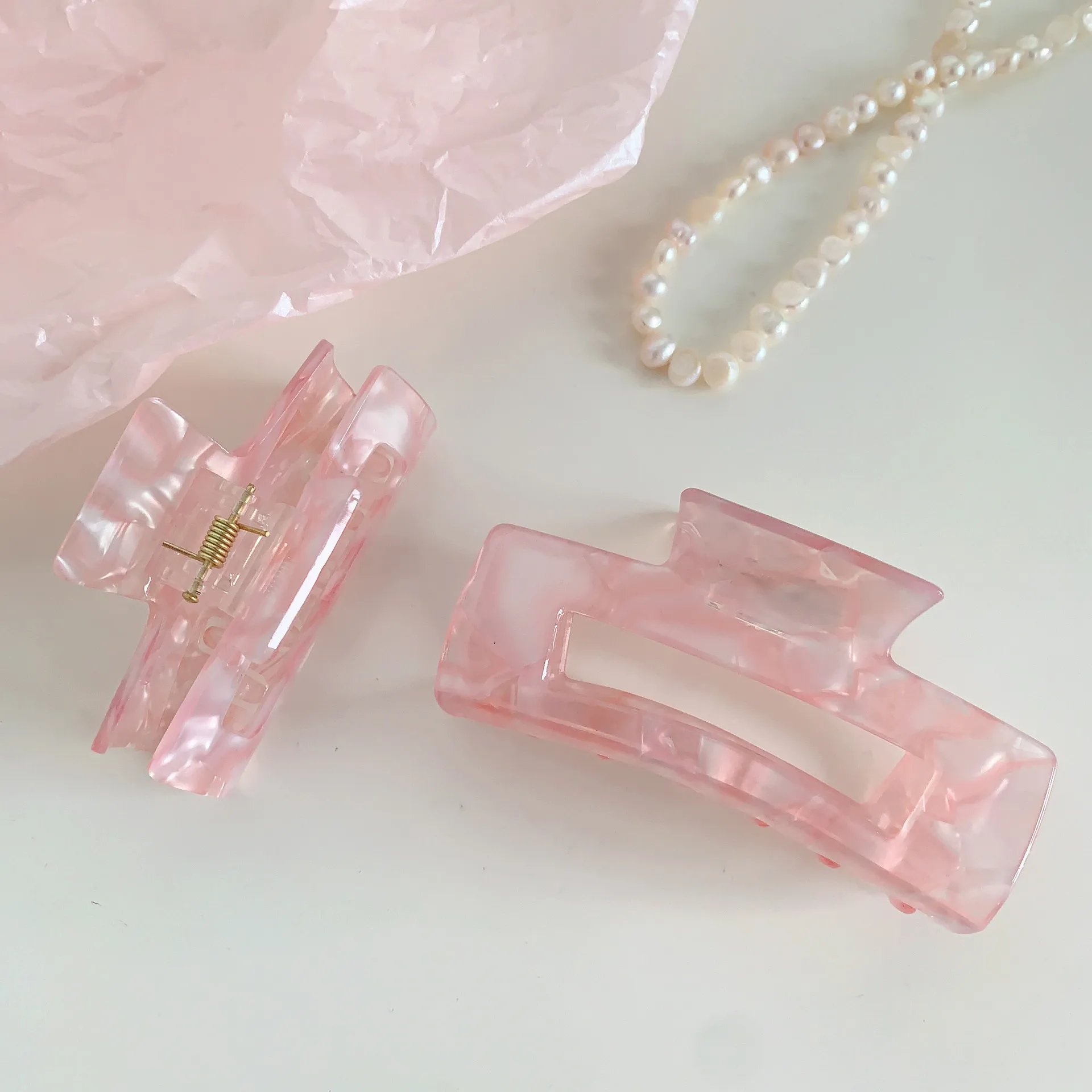 

Pink Acetate Claw Clip Fashion Hair Claw Clip Korean Hair Accessories For Women Hair Clips For Girls