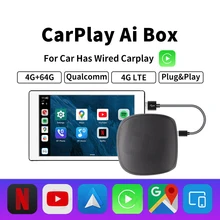 

CarPlay Mini Ai Box Android Box Qualcomm 4G+64G Plug and Play Wired to wireless for Audi Benz Nissan Hyundi