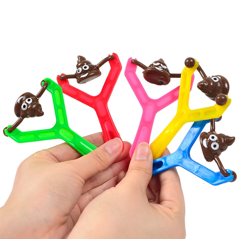 Toys Funny Poop Slingshot Prank Fake Poop 5pcs/set Boy Girl Birthday Party Favor Adult Kids Games Gifts Goodie Bag Fillers prank toys fake poop toys