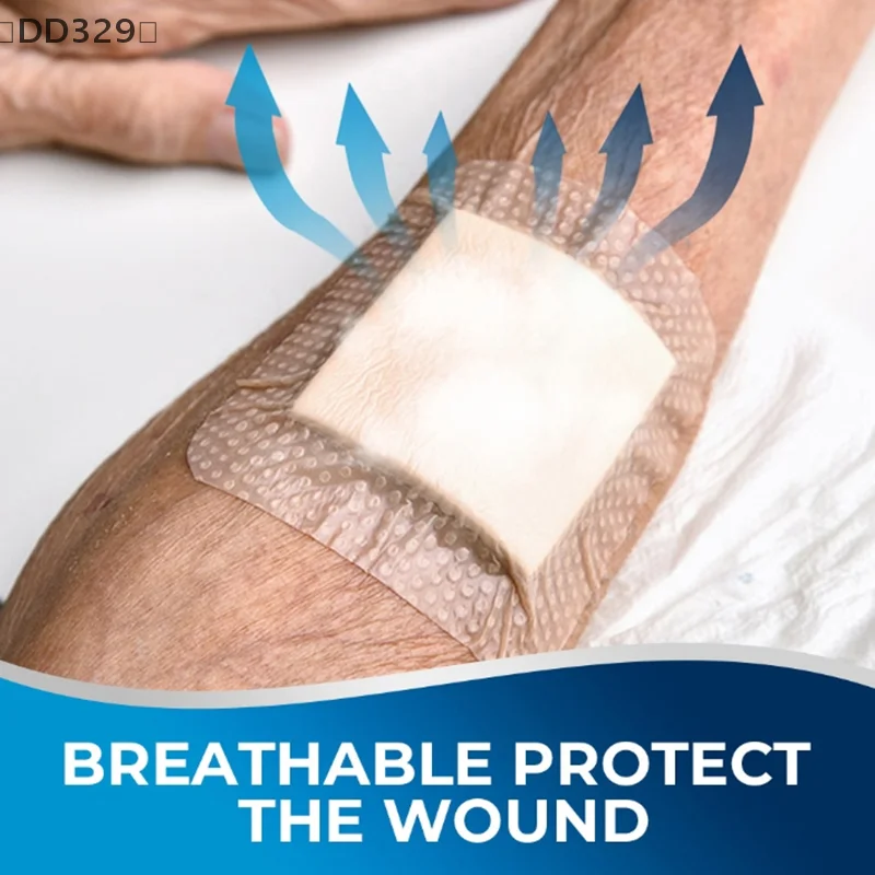 〔DD329〕 Foam Dressing With Border Pressure Ulcer Patch Adhesive Sterilized Waterproof Wound Dressing Bandage Bedridden Patients