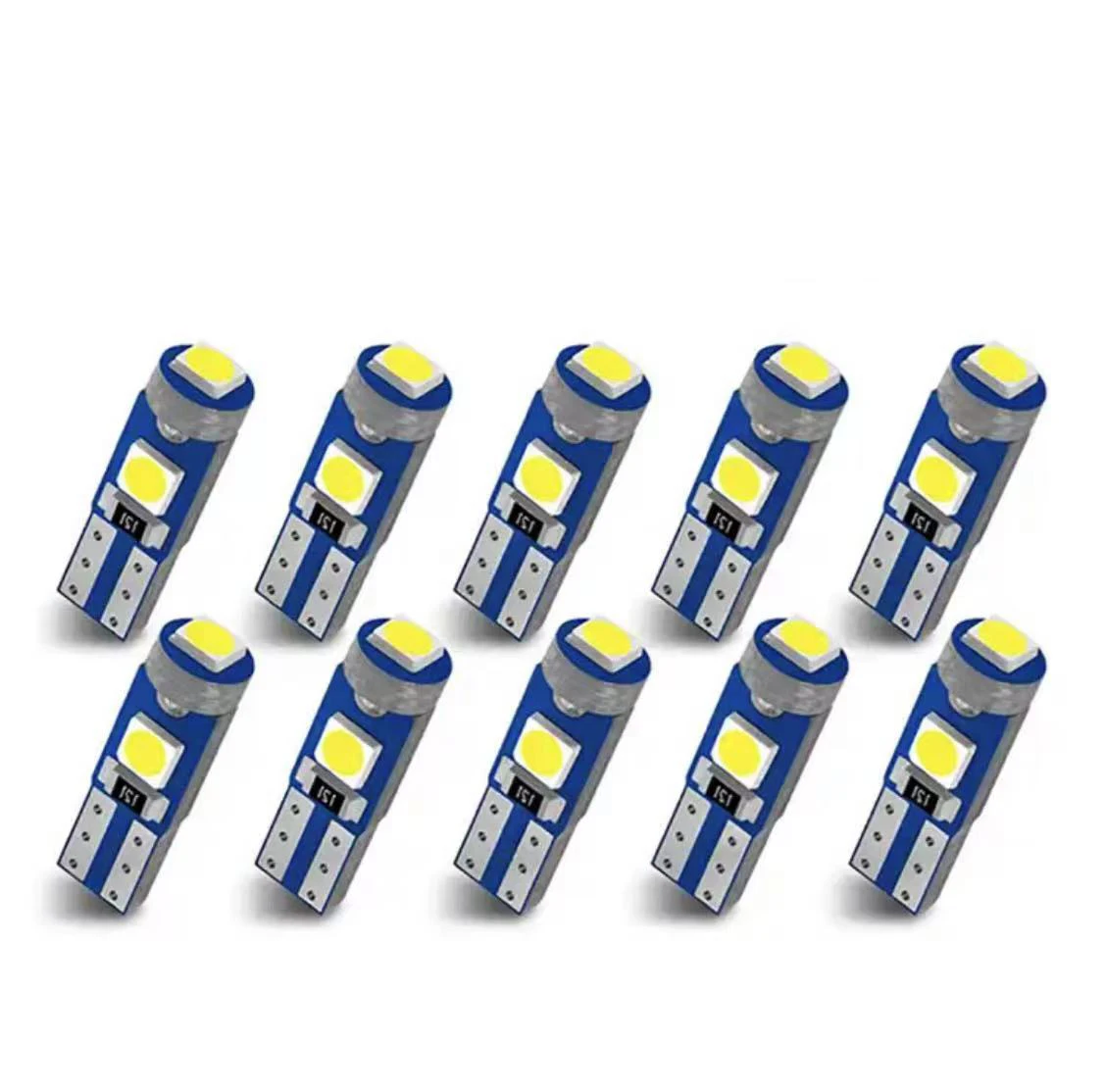 10 יחידות T5 נורת LED W3W W1.2W Led Canbus תאורת פנים לרכב לוח מחוון צבעוני אינדיקטור ווידג' אוטומטי נורת כלי רכב 12V