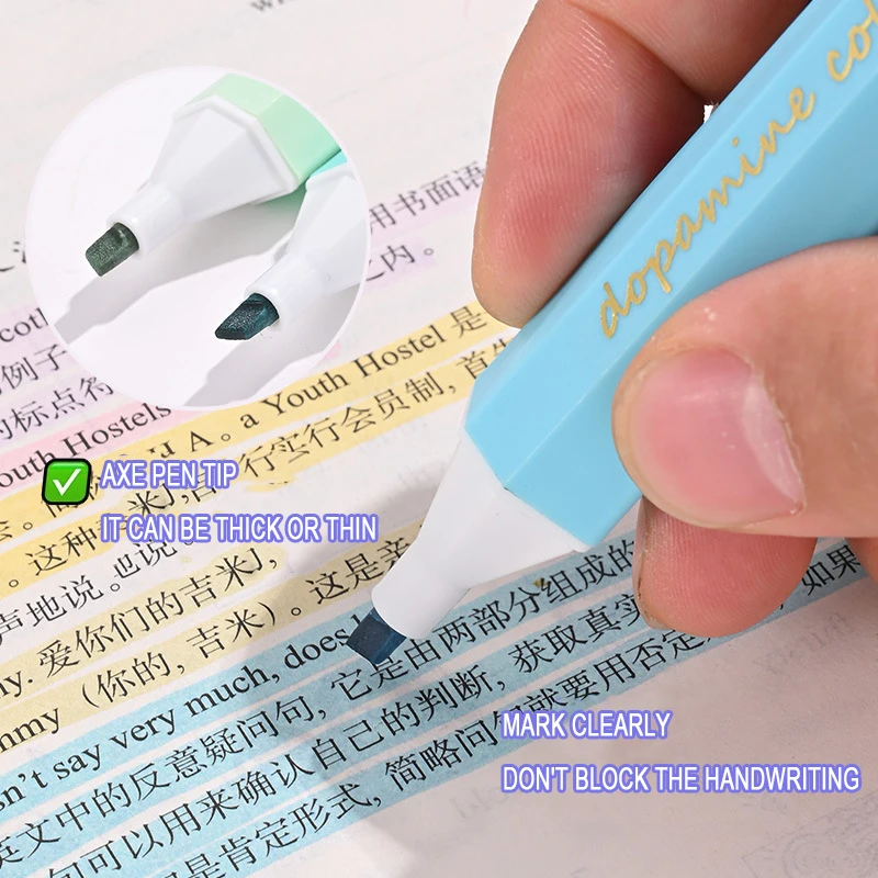 빠른 건조 컬러 스테레오 라인석 노트북, 학생 마크 키, 형광펜, 인스타그램, 신제품