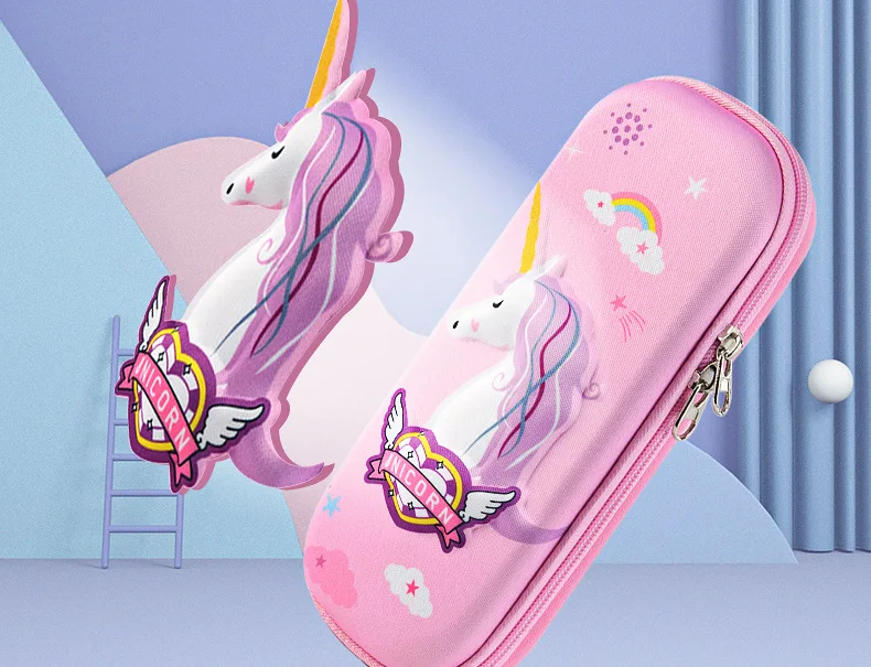 3D Color Cartoon Pencil Case Student Drop Proof Watercolor Case Little Girl Waterproof Pencil Case Children's Pencil Case