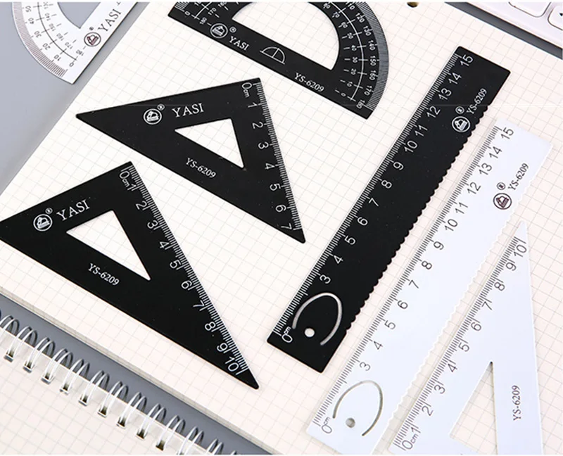 Set 6 Righelli Geometria - Goniometri, Triangoli E Righelli Per Scuola E Ufficio - Foto 13
