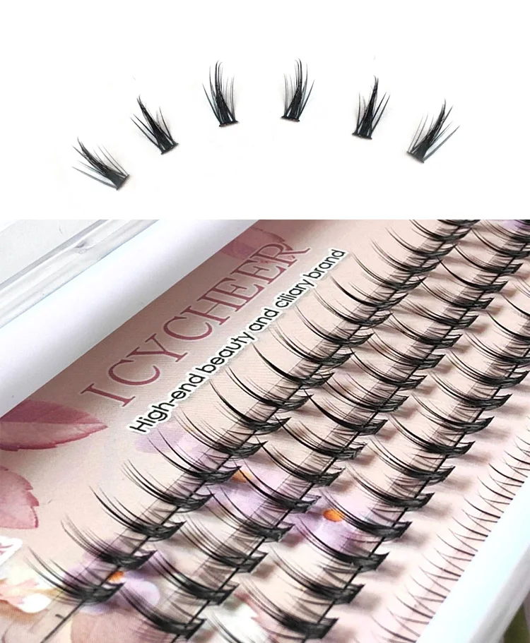 Description Picture 6 of itemMakekup Tools Individual Eyelashes Clusters False Eyelashes Eyelash Extension Natural 3D Pre-fan Soft Fluffy Handmade