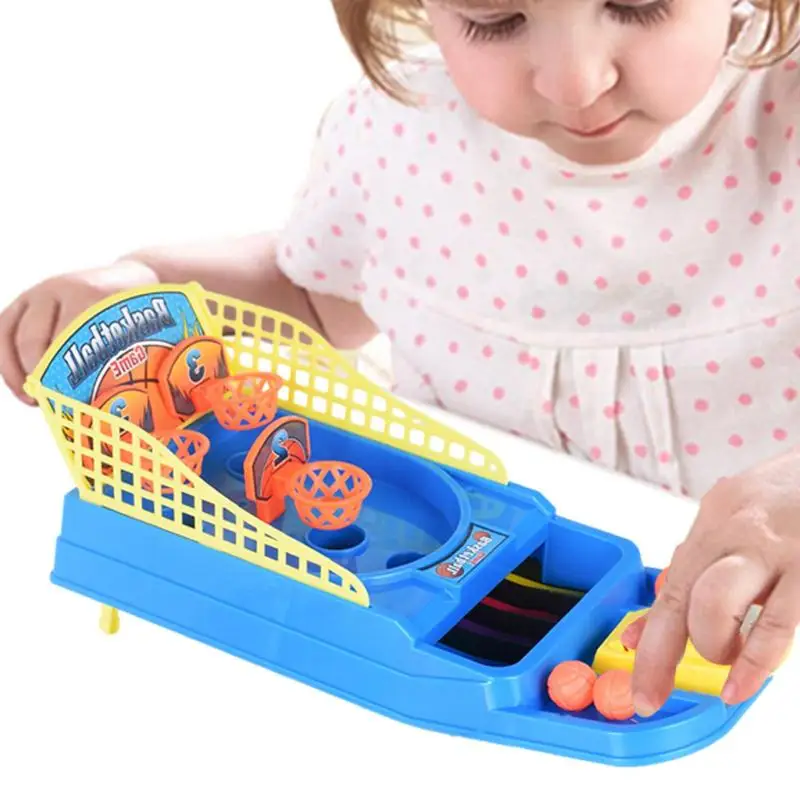 Indoor Interactive Bouncing Sports Activities Home Office Mini Child Toy Table Top Basketball Game