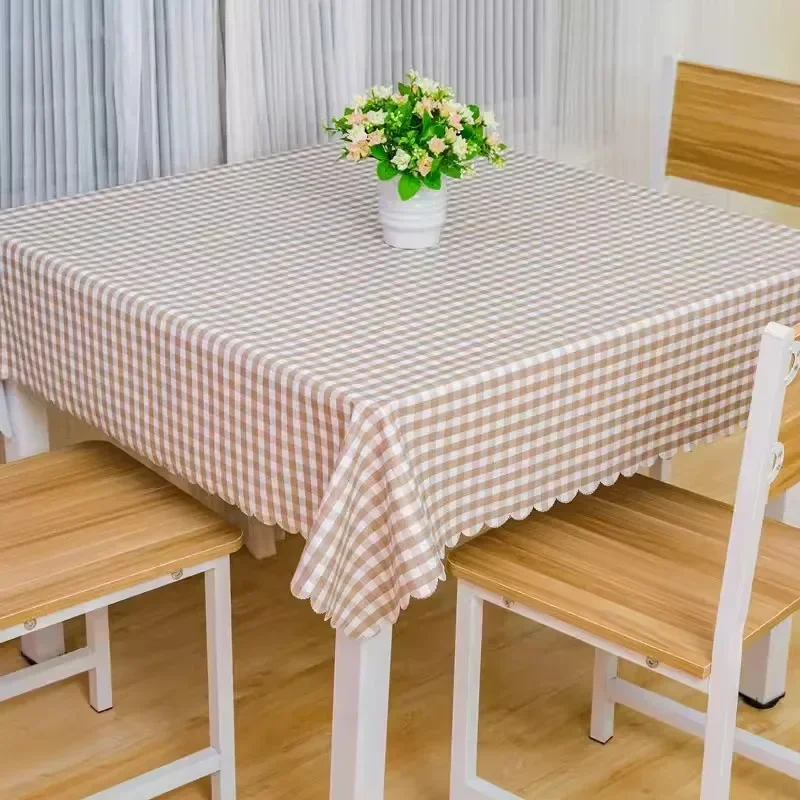 

ZXC029 PVC Imported dining table cloth with oil proof, waterproof, light luxury and high-end feel, rectangular tablecloth with