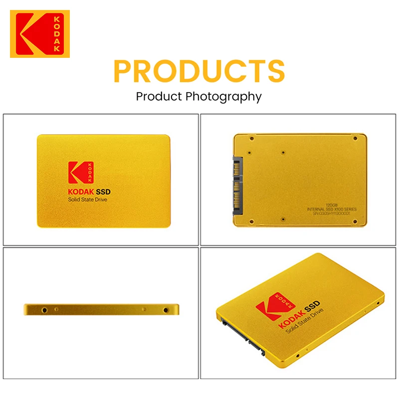 Kodak- X100 2.5 ġ Ʈ ǻ ũž, sata3 SSD  Ssd 240GB ݼ Hdd ϵ ũ ָ Ʈ ̺ 240gb