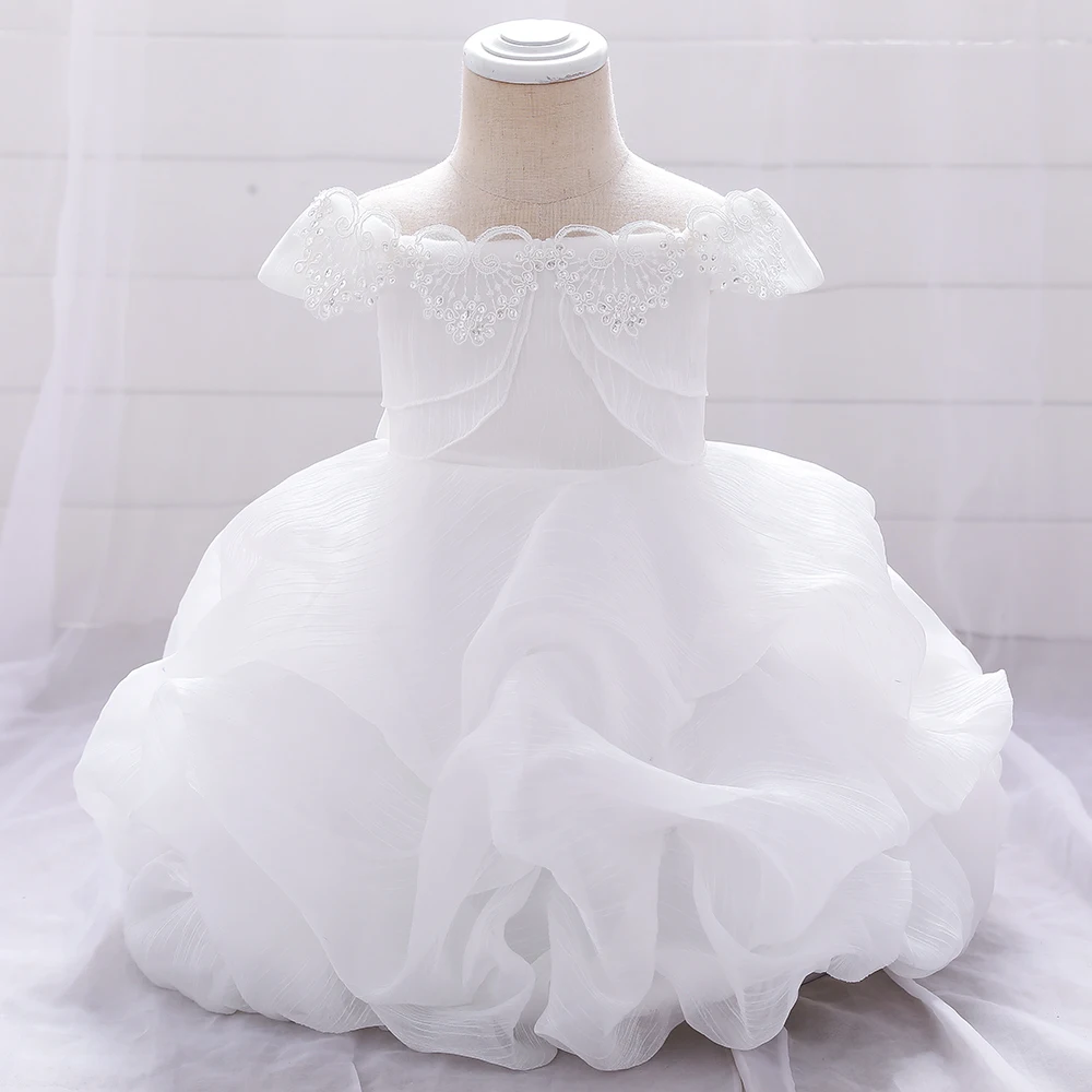 Vestido Blanco Bebé Recién Nacido, Ropa De Cumpleaños, Disfraz De Fiesta De Princesa Con Cuentas, Bautizo, 1-5 Años AliExpress | giaysneaker.vn