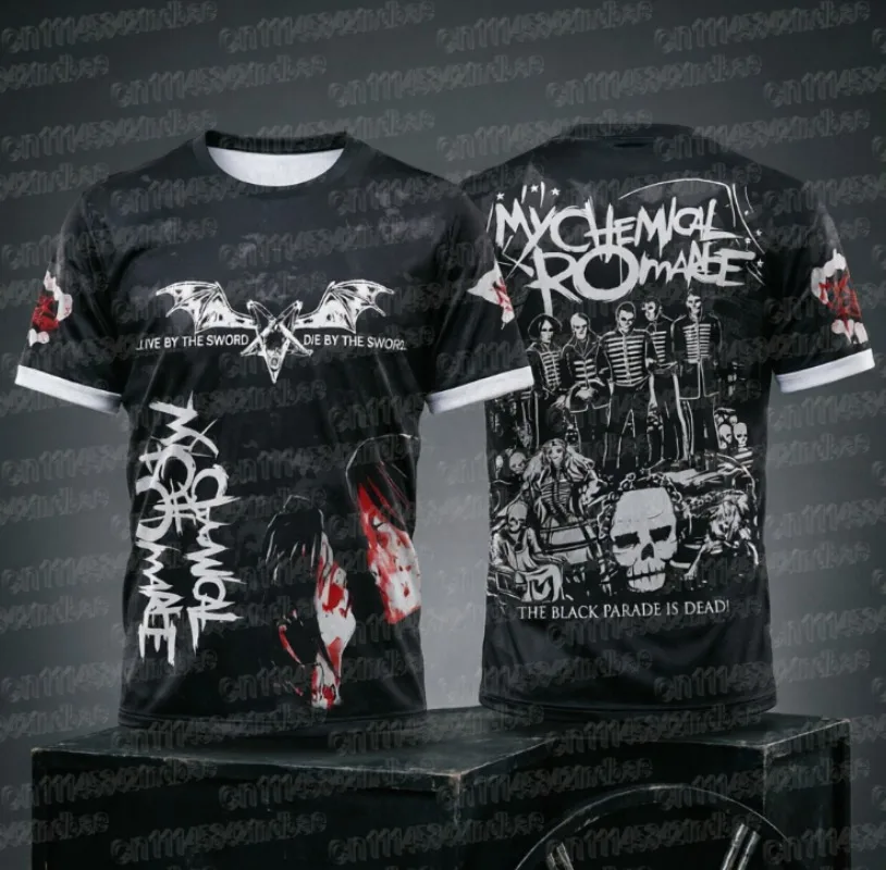 2026 MCR My Chemical Romance Album Tour Fußballtrikot Sommer Rock-Stil Atmungsaktives Schnelltrocknendes T-Shirt Familienoutfit