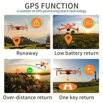 KF102 4K HD GPS Drone with Dual Camera 2-Axis Gimbal Optical Flow WiFi FPV, Foldable Quadcopter Toy for Adults and Kids 6