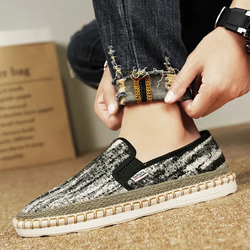 

Мужские легкие лоферы с круглым носком, удобная повседневная прогулочная обувь на плоской подошве