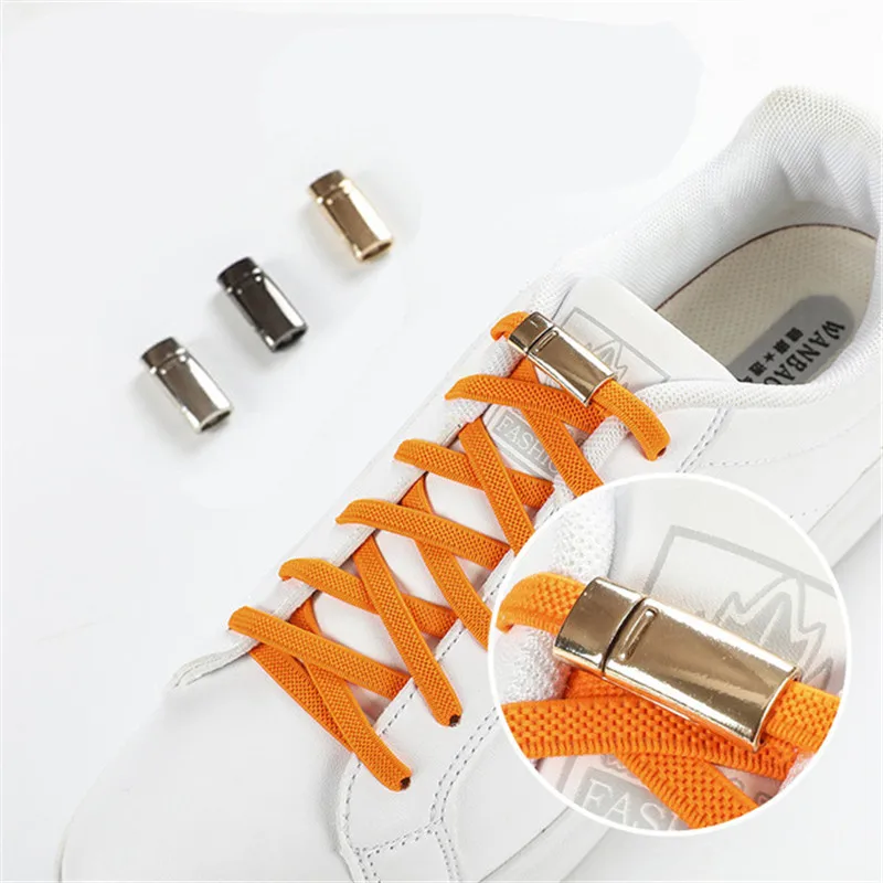 

1Pair Elastic Magnetic 1Second Locking Shoelaces Creative Quick No Tie Shoe Laces Kids Adult Unisex Shoelace Sneakers Shoe Laces