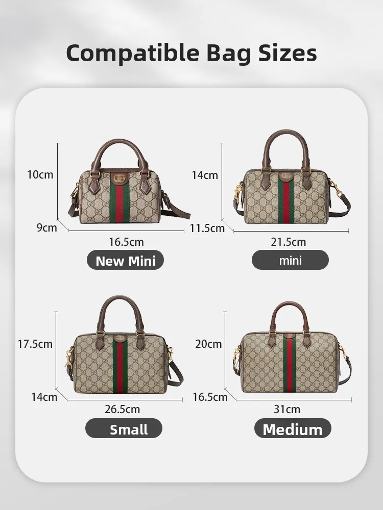 Nylon Satin Inner Storage Bag for  Ophidia Boston Bag Medium Size Cosmetic Bag Organizer Simple Sle Square ape