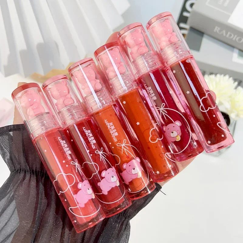 Cute Water Light Lip Makeup Lip Gloss Glaze Lasting Crystal Glossy Moisturizing Liquid Lipstick for Women