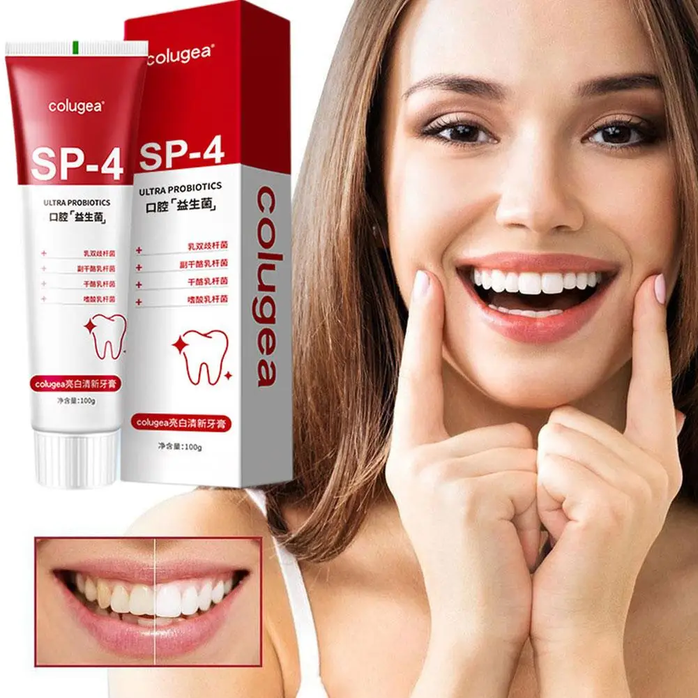 

Probiotic Whitening Toothpaste Removal Tooth Stain Care Breath Repair Dental Fresh Prevents Cleaning Cavities Brightening T K0U7