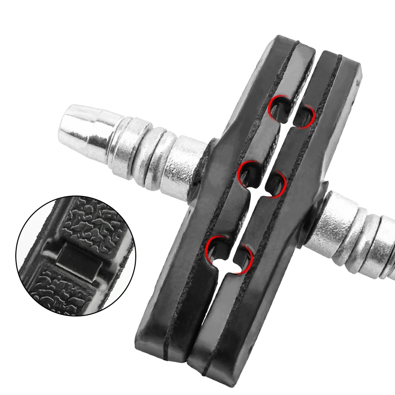 thumbnail image 2 of Brake Pad 1Pair MTB Bike Bicycle Cycling V Brake Holder Rubber Pads Shoes Blocks 2 of 12