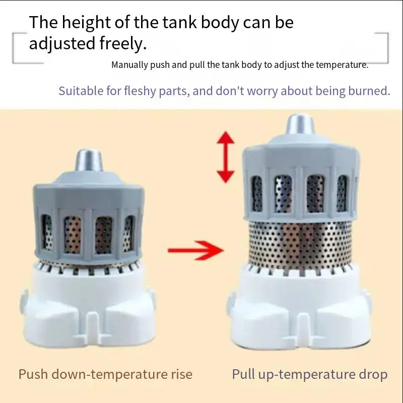 New enlarged silicone smokeless hanging moxibustion tank splicing combined instrument temperature control open fire moxibustion