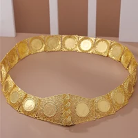 Golden Coloe Hollow-out design Bride Body Chain Square Design Caftan Belt Middle East Women's Traditional Holiday Jewelry