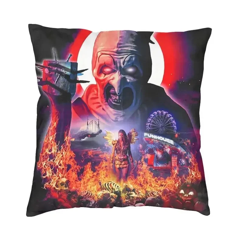 

Terrifiers Halloween Horror Movie Cushion Cover Double Side Printing Floor Pillow Case for Sofa Cool Pillowcase Home Decor