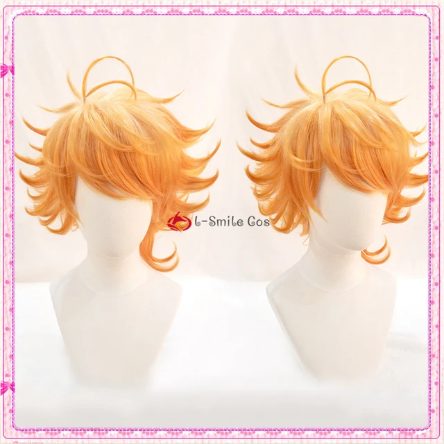 Anime The Promised Neverland Emma Yellow Cosplay Wigs