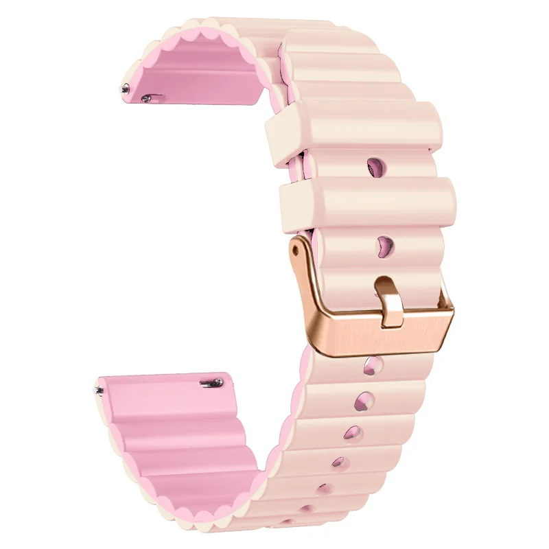 Elegant 20mm Silicone Bracelet Strap for Women - Stylish Smartwatch Wristband Accessories