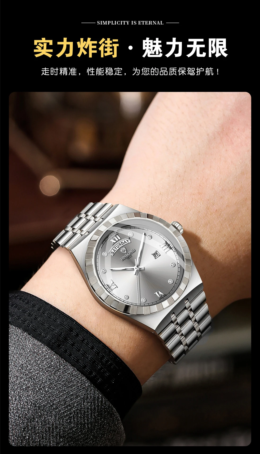 BINBOND 9356 Men's Watch description image 3