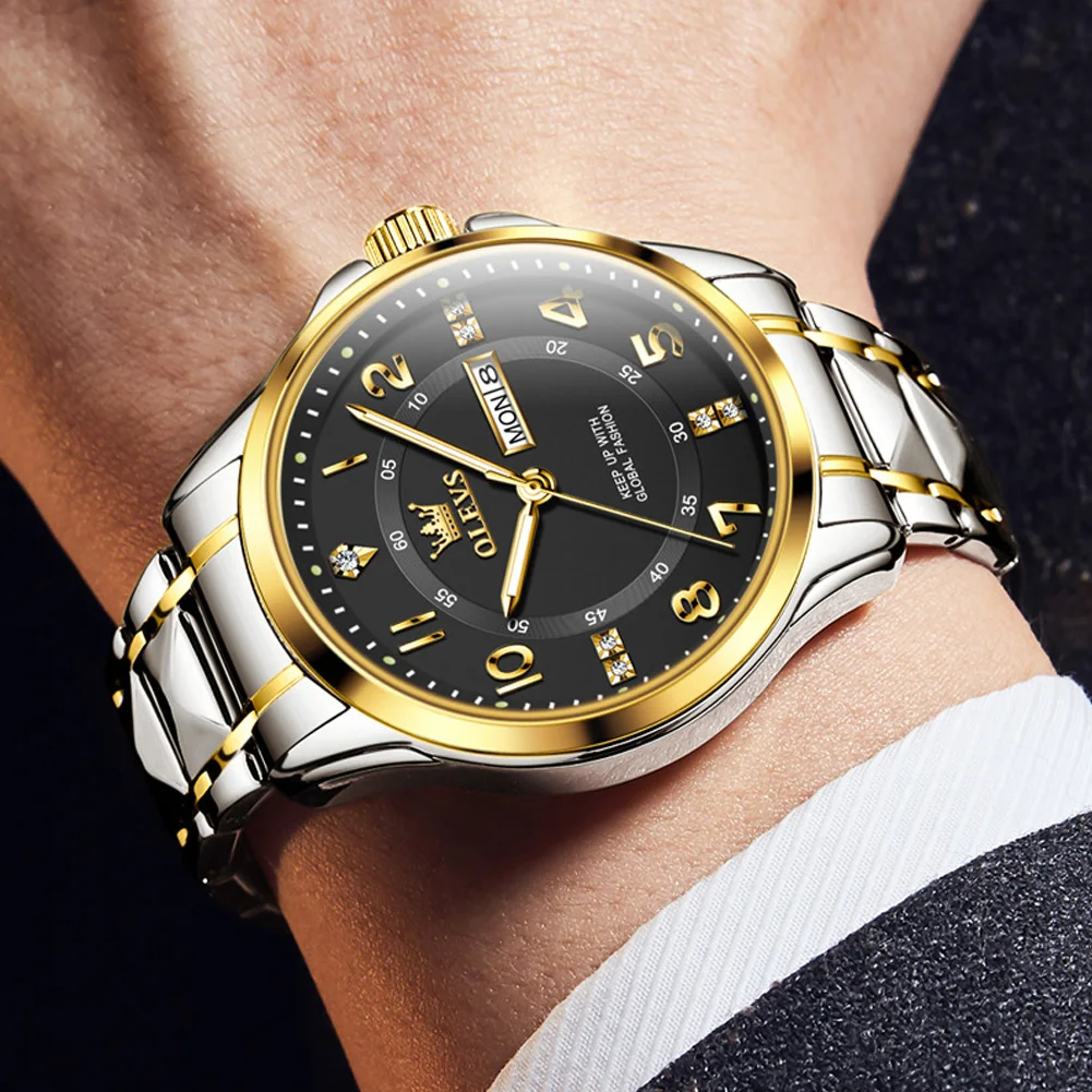 OLEVS Fashion Watch Men Top Brand Luxury Waterproof Luminous Wristwatch Mens Sports Quartz Watches Date Week Reloj Hombre