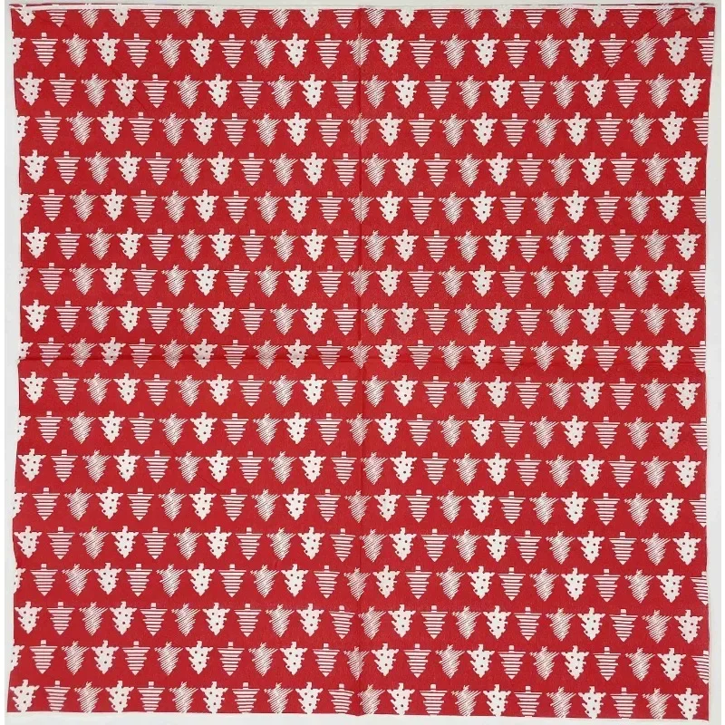 Colourful Printed Napkin Christmas Model Red Christmas Tree Folded Party Restaurant Disposable Placemat Paper 33*33cm