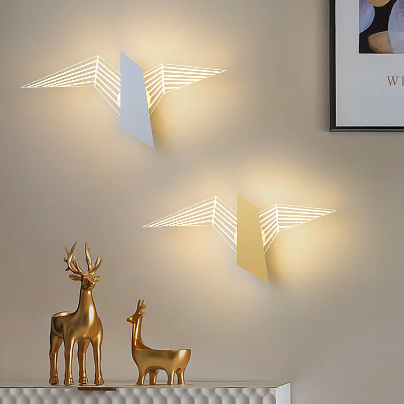 

Modern LED Bird Wall Lamp Minimalist Acrylic Led Wall Light for Bedroom Living Room Corridor Bedside Lamp Wall Decor Wall Sconce