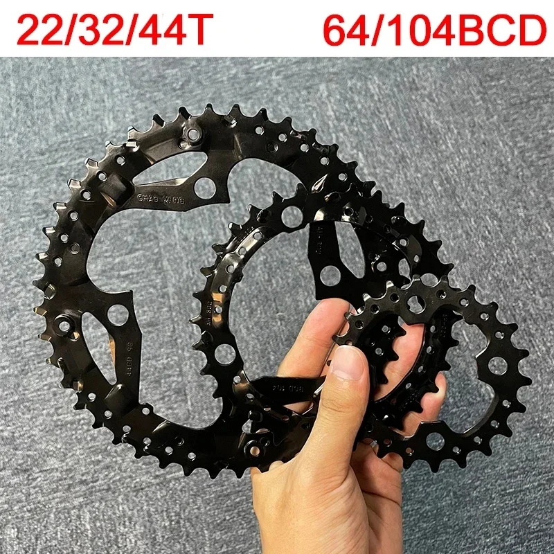 64/104 Bcd Mtb Chainring 3*9s 22t 32t 44t Bicycle Triple