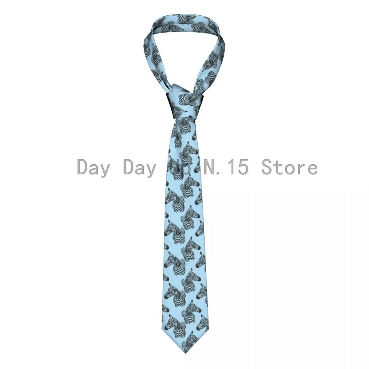 

Animal Print Skins And Zebra Silhouette Necktie Unisex Polyester 8 cm Neck Tie for Men Casual Wide Accessories Cravat Wedding