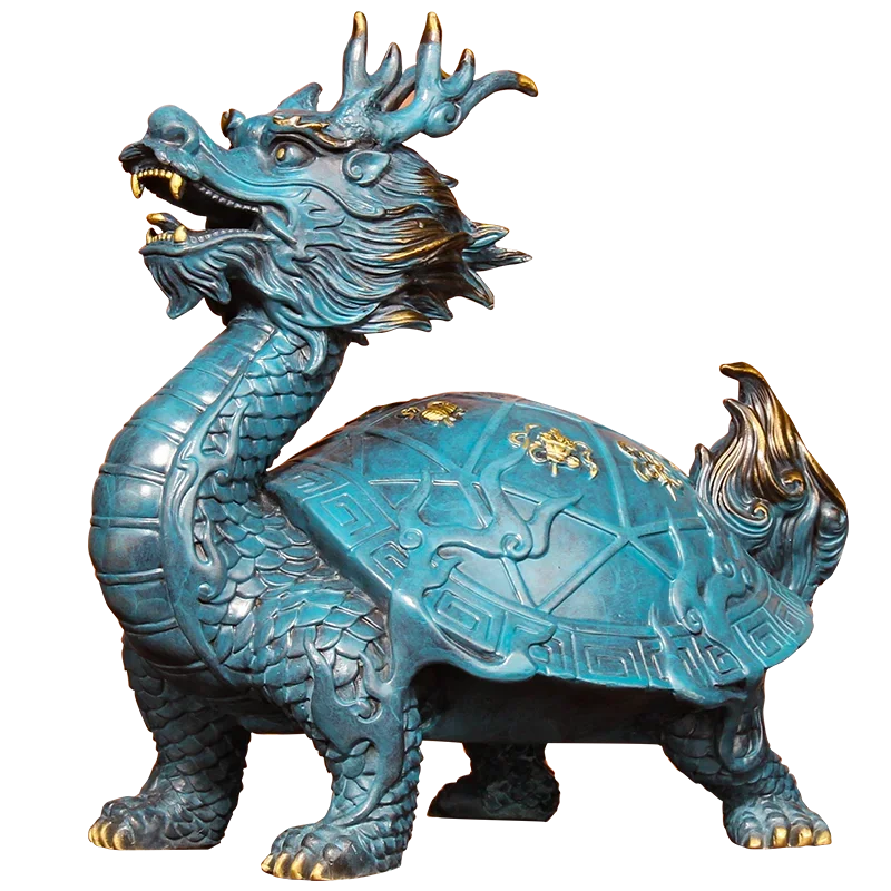 

Eight Treasures Dragon Turtle Copper Dragon Turtle Dragon Turtle Decoration Copper Lucky Living Room Gossip Dragon-Head God