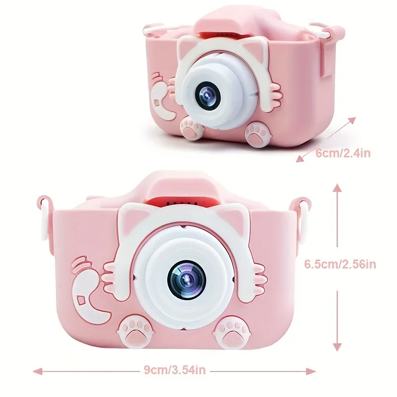 Children's Camera 1080P HD Screen Kids Camera Video Toy 12 Million Pixel Waterproof Cartoon Cute Camera Outdoor Photography Toy