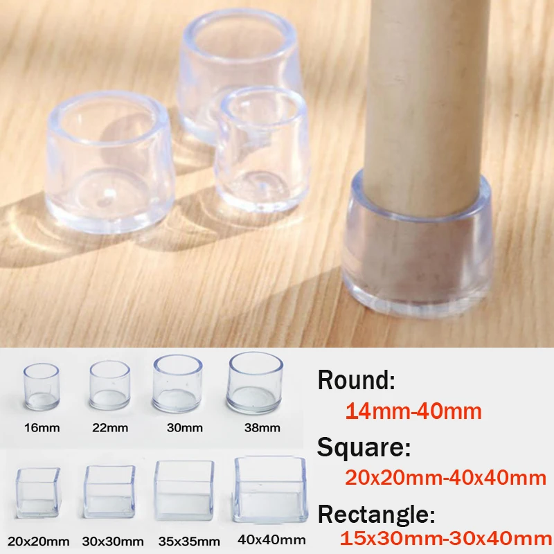4/8 개/대 의자 다리 모자 고무 피트 보호대 패드 가구 테이블 커버 양말 플러그 커버 가구 레벨링 피트 홈 장식