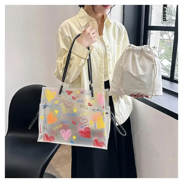 Transparent Pvc Hobo Bag, Jelly Casual Shoulder Bag, Waterproof Stylish Baguette  Bag Underarm Bag - Temu