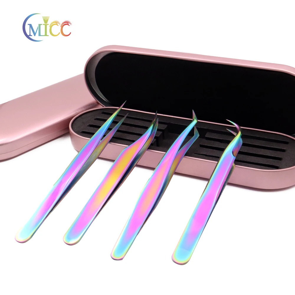 Professional Stainless Steel High Precision Makeup Eyebrow Fan Lash Extension Tweezers Tools For Eyelash Extension Soldering 2
