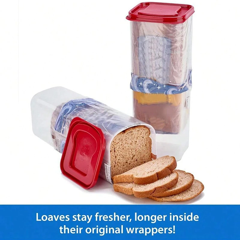 Transparent Bread Box Plastic Fresh-Keeping Toast Storage Holder With Lid Bread Crisper Storage Container, Easy To Use A