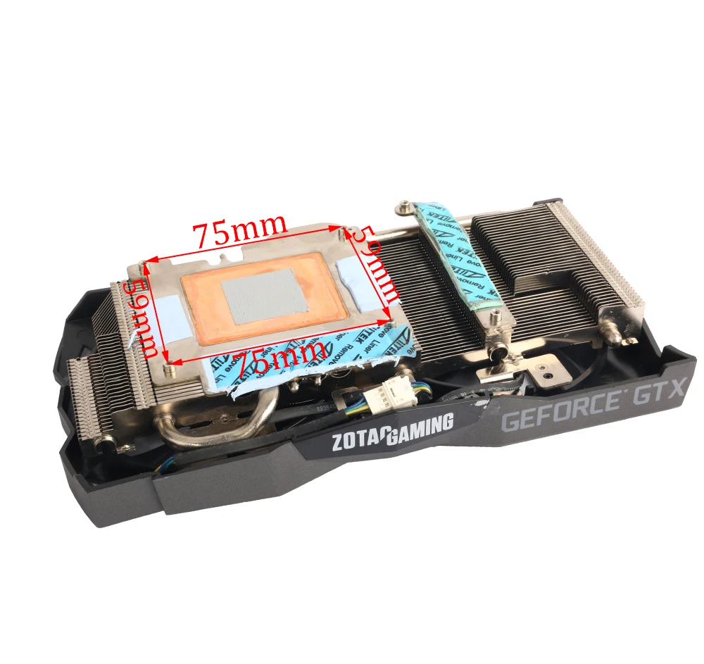 Dissipador de Calor de Vídeo Gráfico para Zotac Gtx 1660 1660ti Rtx2070 Geforce Rtx 2060 2070 Super Mini Card Cooling Ga92a2h 87 mm - Imagem 3