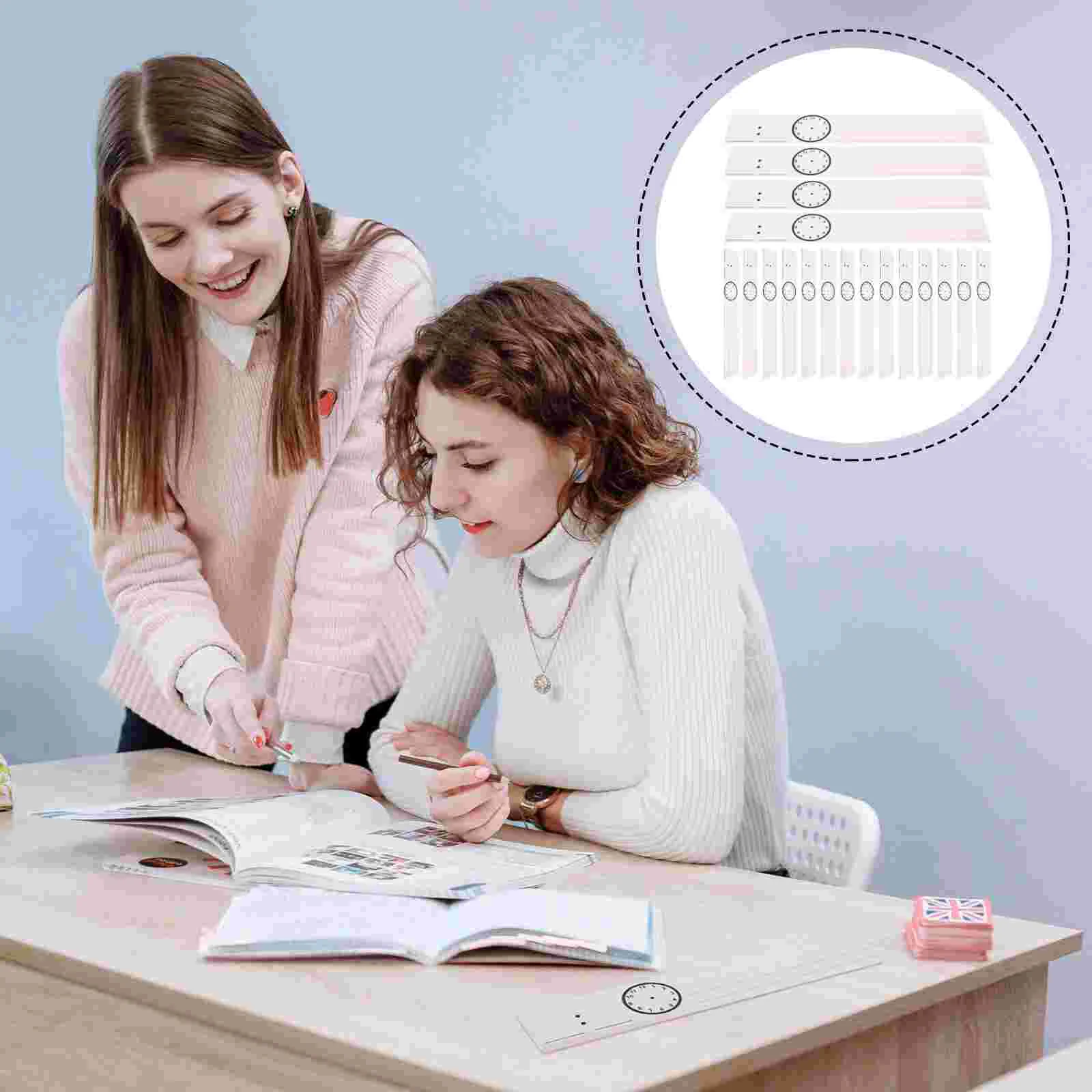 

Kids Clock Learning Strips Paper Sentence Teacher Ruled Dry Erase Letter Home School Office Rewards