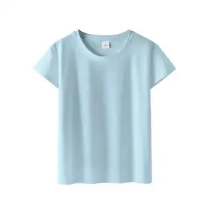 Solid Basic Short Sleeve Womens Tshirt Casual color