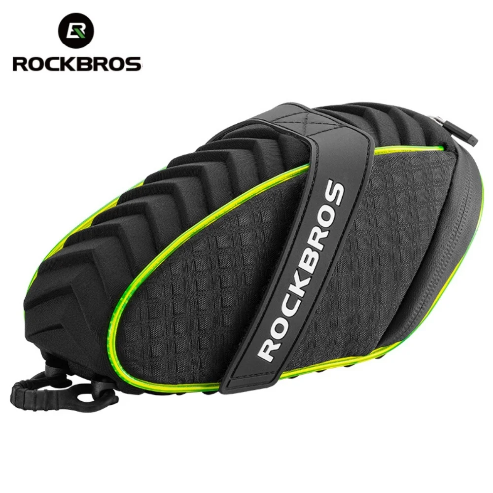 Bike Bag ROCKBROS 3D Shell Rainproof Saddle Bag Reflective Strip Bicycle Tail Shockproof Road Mountain Bike Accessories