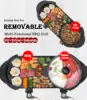 Pot with Grill, Electric Hot 2 in 1 Shabu Shabu Hot Korean BBQ Grill, Removable Hotpot 1200W / Large Capacity Ba 3