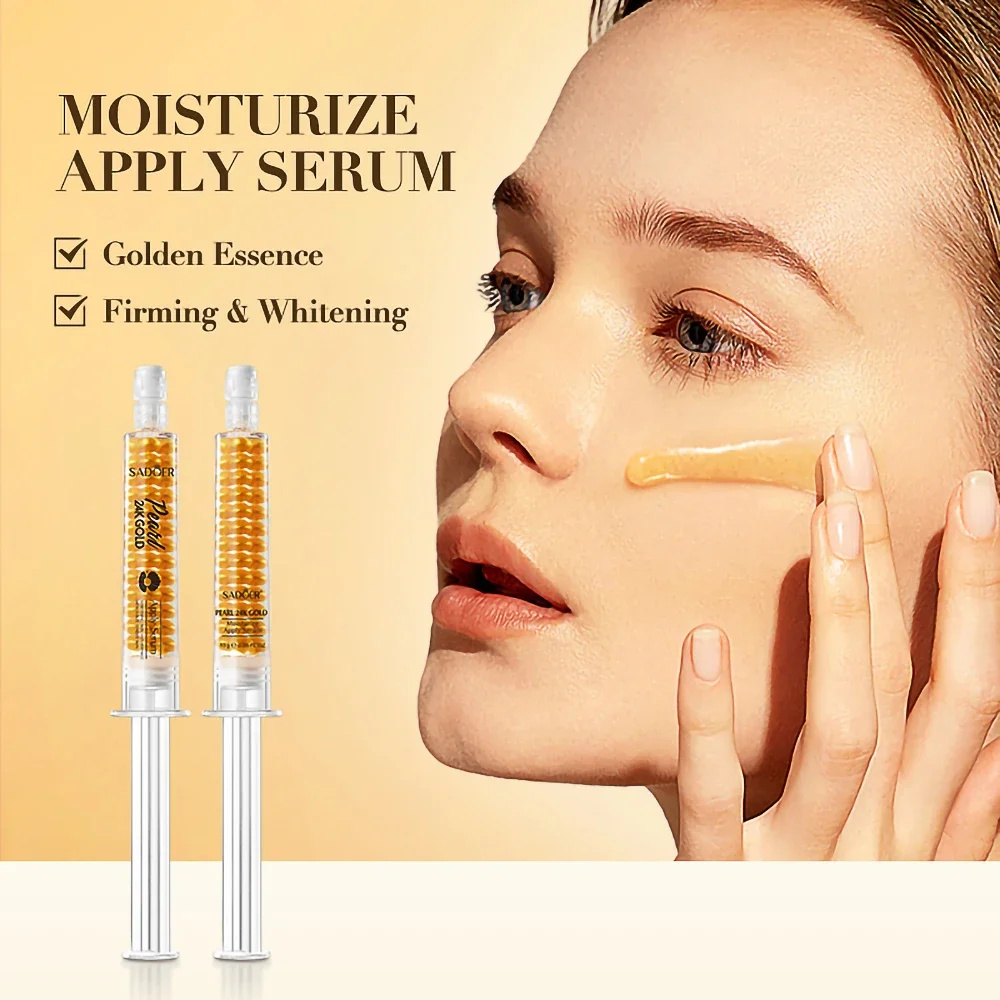 

24K Golden Pearl Collagen Face Essence Instant Anti Aging Wrinkles Moisturize Serum Skin Rejuvenating Essence Skin Care Products