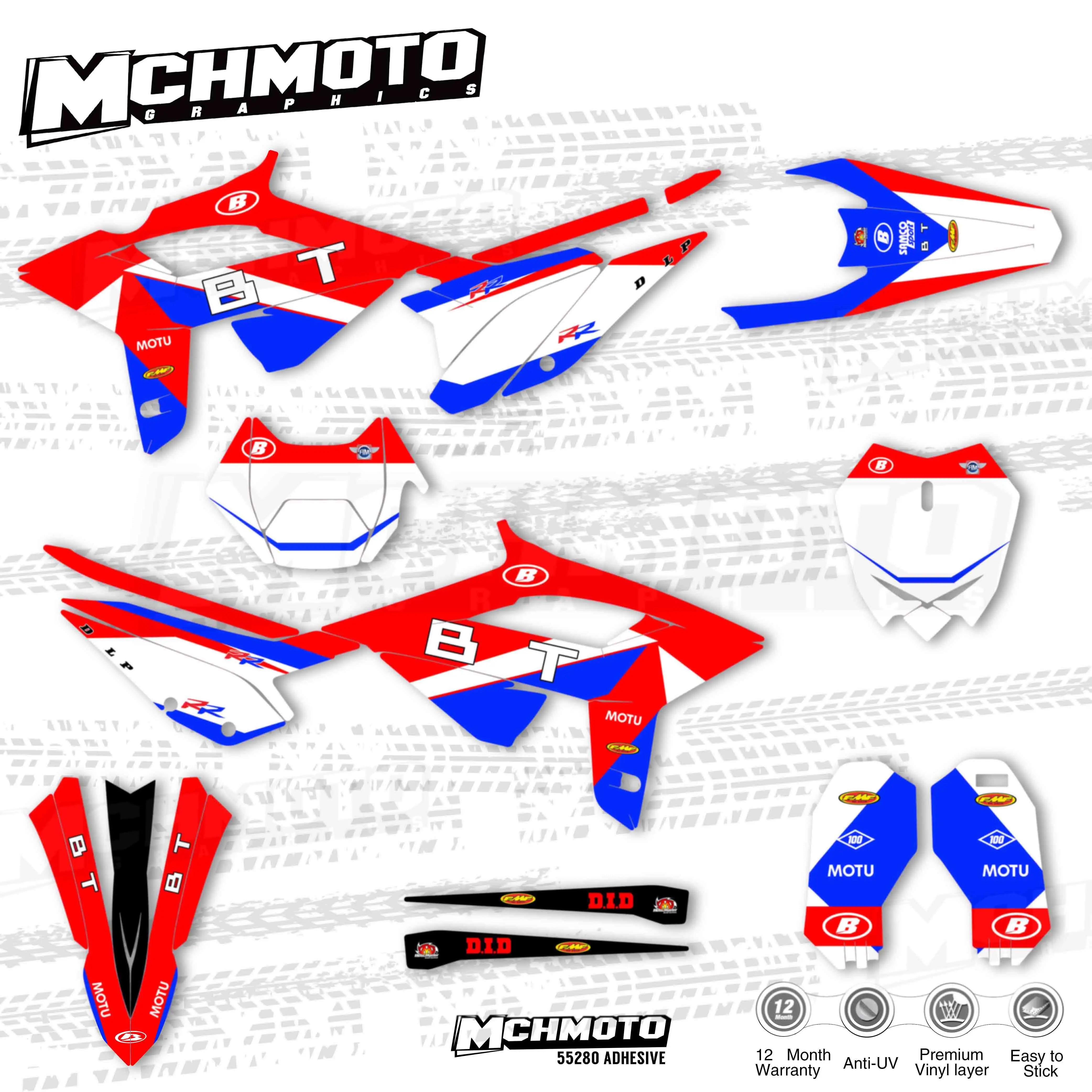 

MCHMFG Motorcycle Team Graphic Decal & Sticker Kit For BETA RR 20-22 2020 2021 2022 Sticker