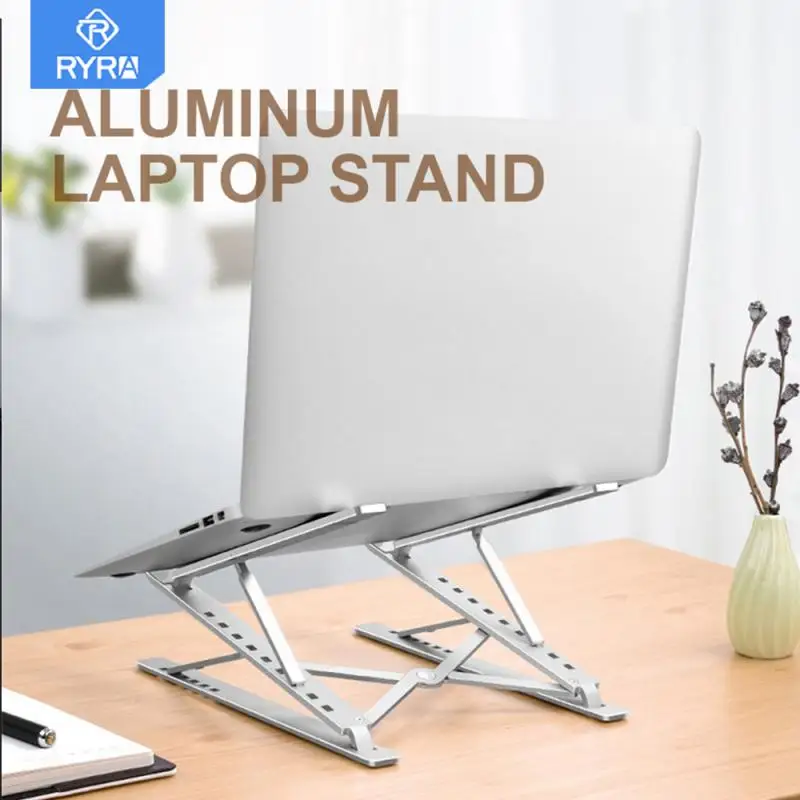 

RYRA Adjustable Laptop Stand Aluminum For Macbook Tablet Notebook Stand Table Cooling Pad Foldable Laptop Holder Tablet Bracket